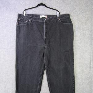 Levi's 560 Jeans Mens 48x34 Black Comfort Fit Relaxed Tapered Leg Zip Fly Denim
